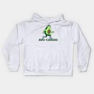 Avo Cardio - Funny Avocado Fitness Kids Hoodie